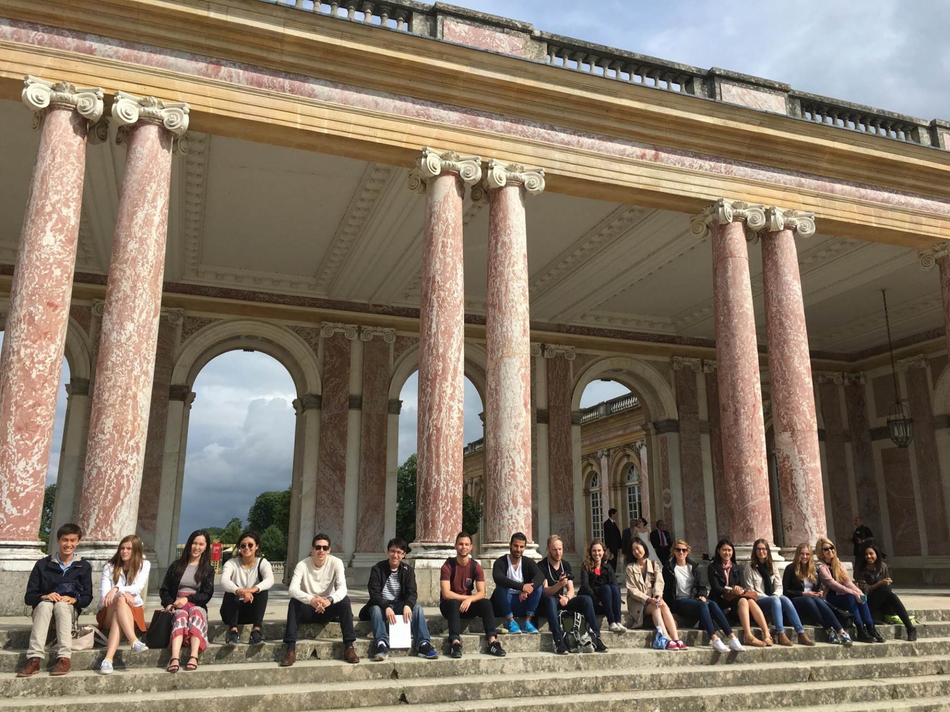 Students visiting the Château de Versailles