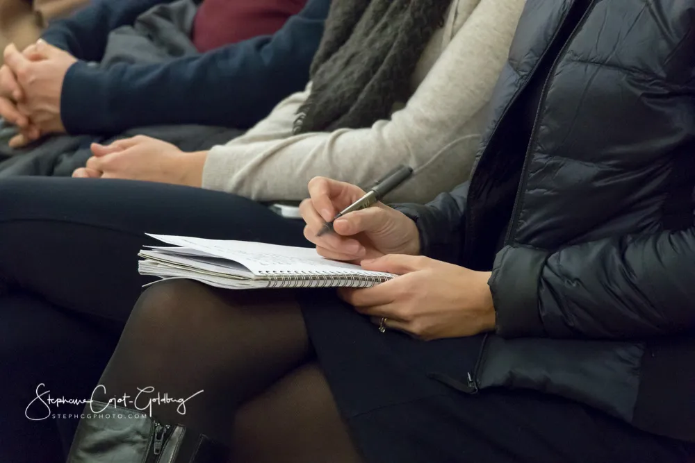 Student taking notes. Reid Hall
