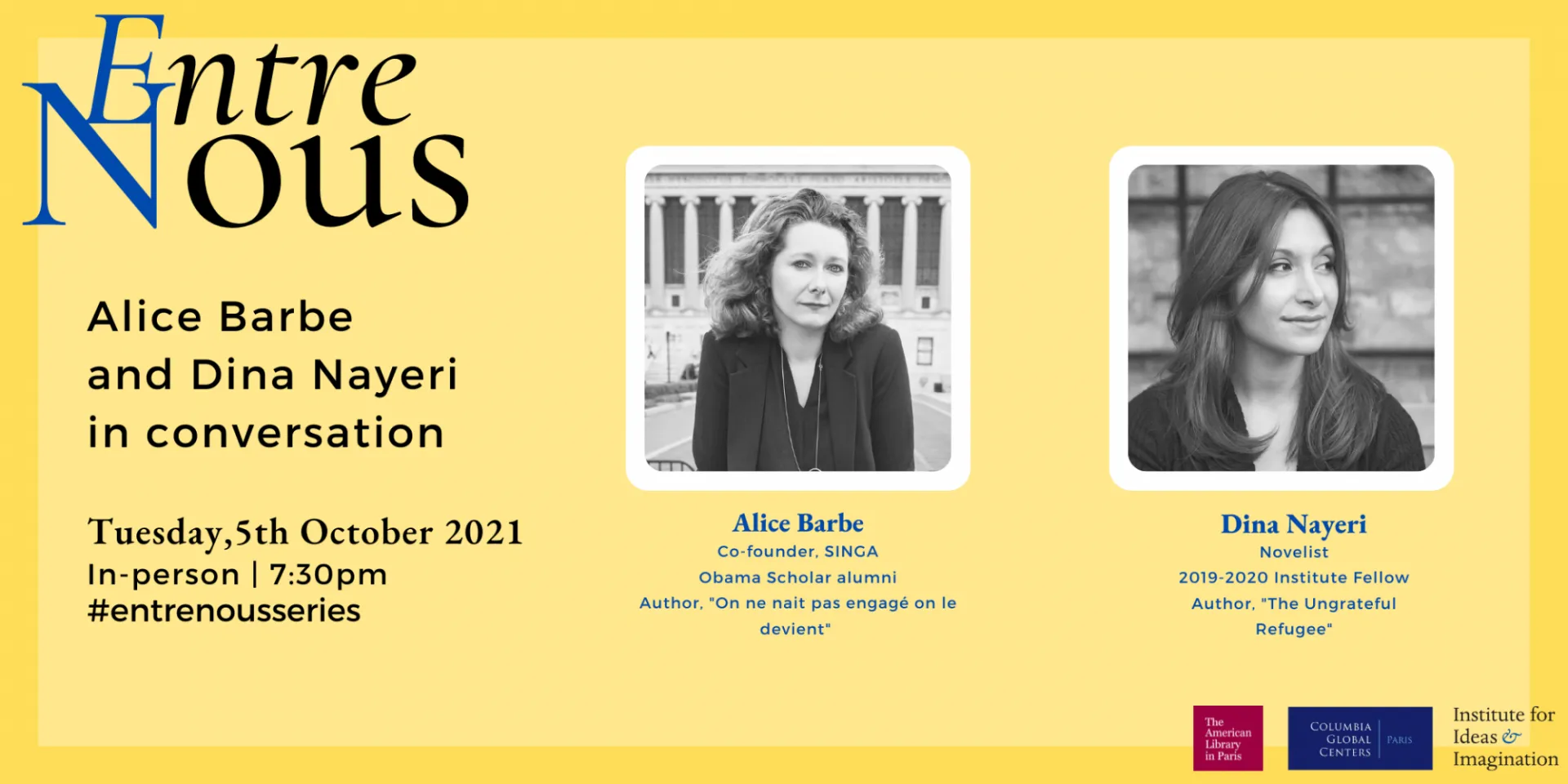 Entre Nous: Alice Barbe and Dina Nayeri in conversation