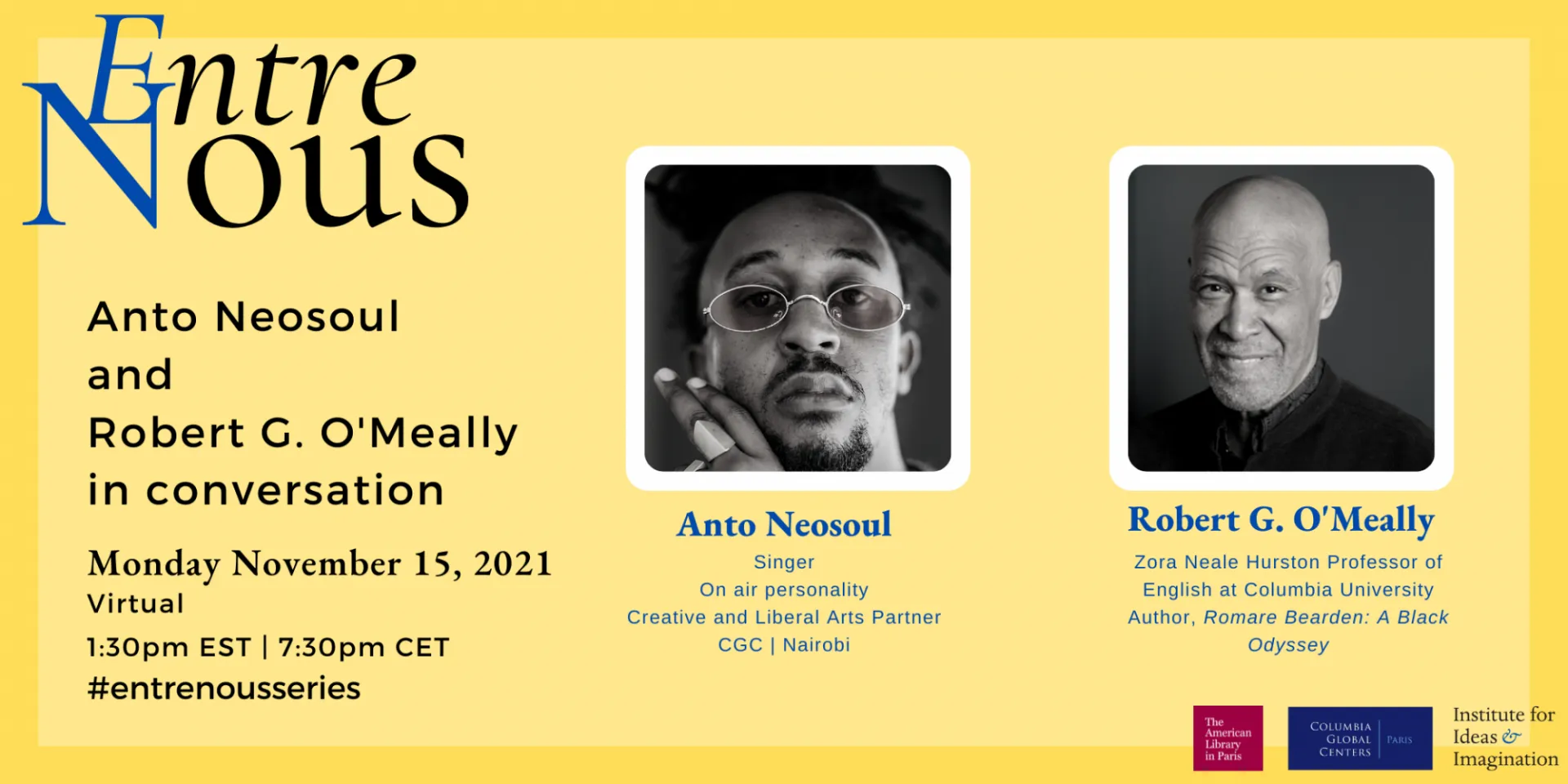 Entre Nous: Anto Neosoul and Robert G. O'Meally in conversation